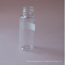 Pet plástico 10ml botellas claras redondo sin tapa